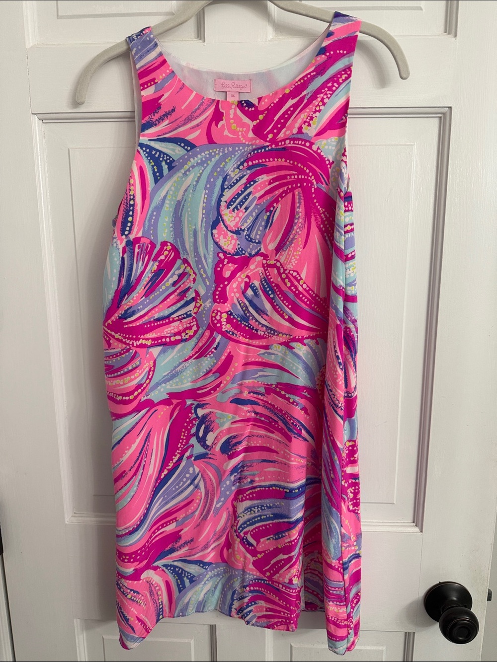 Lilly Pulitzer Pink & Blue Multi Shell-Print Tank Dress
